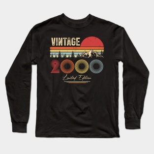 20th Birthday Gift T-Shirt - Retro Birthday - Vintage 2000 Long Sleeve T-Shirt